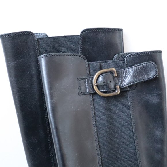 Vero Cuoio Black Leather Riding Boots, Size 5 - Picture 8 of 16